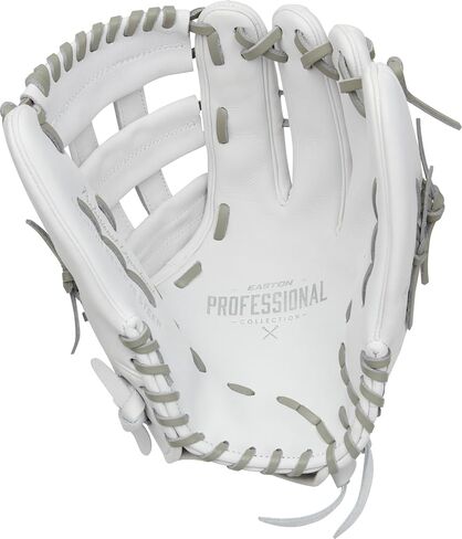 Easton | PROFESSIONAL COLLECTION Fastpitch Softball Glove | Left Hand Throw | 13" - Pro H-Web | White/Grey in Saudi Arabia