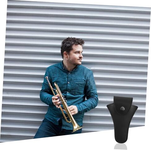 Yardwe 1 PC Portable Cowhide Horn Bag Cover Durable Lost Musical Instrument Protector Lightweight Black Storage Bag for Mouthpieces and Accessories in Saudi Arabia