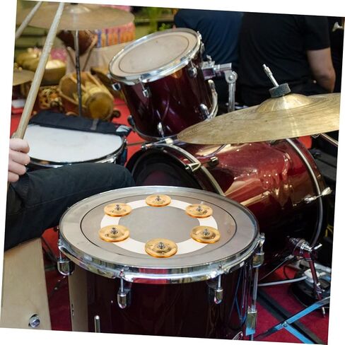 Professional Tambourine Drum Replacement Part Easy Installation Tambourine Ring for Enhanced Sound Effect Compatible with Various Drum Kits for Performances and Practice in Saudi Arabia