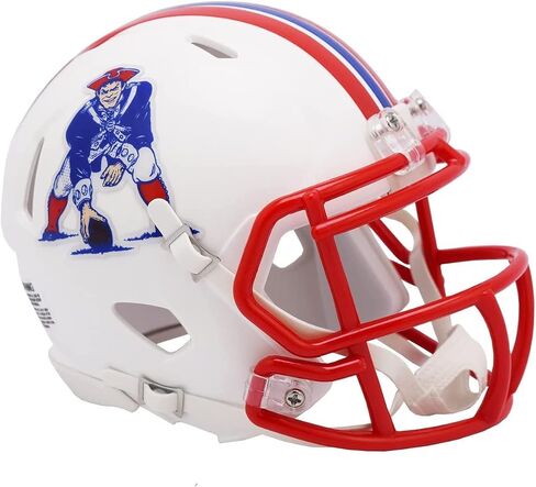 New England Patriots 1990 to 1992 Throwback Revolution Speed Mini Football Helmet - New in Riddell Box in Saudi Arabia