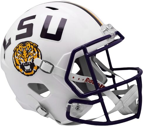 LSU Tigers White Full Size Replica Speed Football Helmet in Saudi Arabia