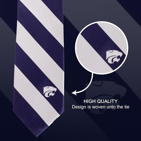 Desert Cactus Kansas State University Tie Wildcats K-State 100% Polyester with Logo Officially Licensed (Style A) in Saudi Arabia