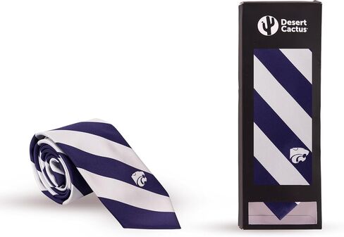 Desert Cactus Kansas State University Tie Wildcats K-State 100% Polyester with Logo Officially Licensed (Style A) in Saudi Arabia