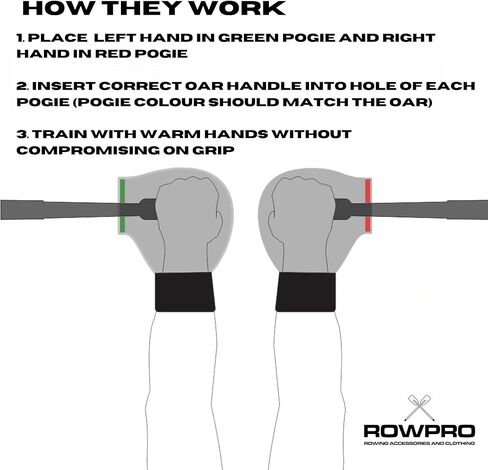 Rowing Pogies for Sculling: Rowing Gifts, Colour Coded Gloves Specifically for Sculling, Ideal for Rowers of All Ages, Men and Women, Great for Winter Training in Saudi Arabia