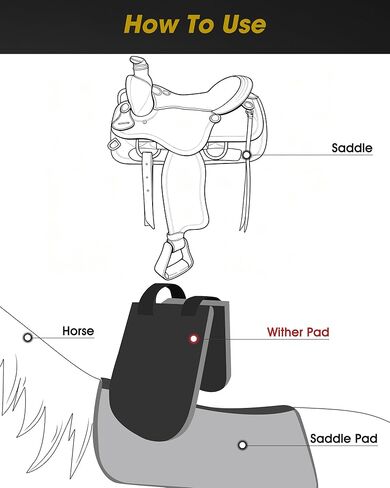وسادة سرج غربية للحصان من كافاليري، لباد ناعم وحشوة إسفنجية لتوفير الراحة، تناسب الخيول شديدة الذوبان، متينة لركوب الخيل وأعمال المزرعة in Kuwait