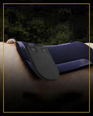 وسادة سرج غربية للحصان من كافاليري، لباد ناعم وحشوة إسفنجية لتوفير الراحة، تناسب الخيول شديدة الذوبان، متينة لركوب الخيل وأعمال المزرعة in Kuwait