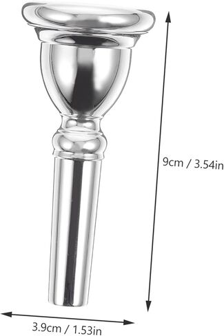 Euphonium Mouthpiece Silver Plated Copper Replacement for Wind Instruments and Easy to Clean for Professional Learners and Music Stores in Saudi Arabia