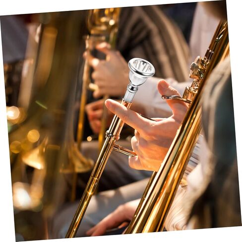 Euphonium Mouthpiece Silver Plated Copper Replacement for Wind Instruments and Easy to Clean for Professional Learners and Music Stores in Saudi Arabia