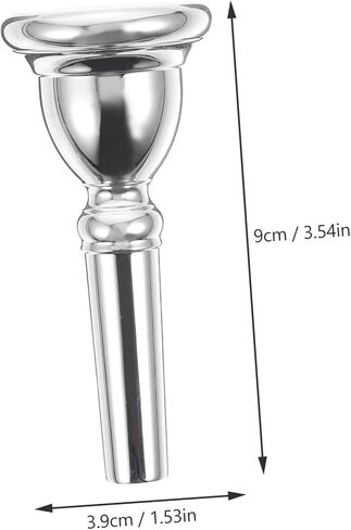 ibasenice Euphonium Mouthpiece Durable Copper Smooth Finish Professional Replacement Accessory for Musicians and Beginners Elegant Silver-plated Design in Saudi Arabia