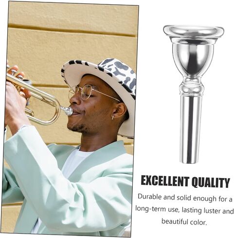 ibasenice Euphonium Mouthpiece Durable Copper Smooth Finish Professional Replacement Accessory for Musicians and Beginners Elegant Silver-plated Design in Saudi Arabia
