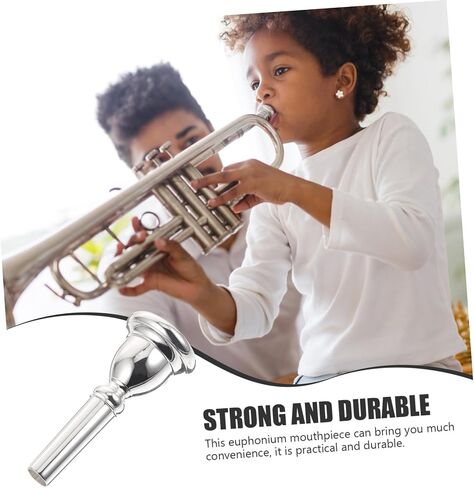 ibasenice Euphonium Mouthpiece Durable Copper Smooth Finish Professional Replacement Accessory for Musicians and Beginners Elegant Silver-plated Design in Saudi Arabia