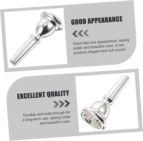 ibasenice Euphonium Mouthpiece Durable Copper Smooth Finish Professional Replacement Accessory for Musicians and Beginners Elegant Silver-plated Design in Saudi Arabia