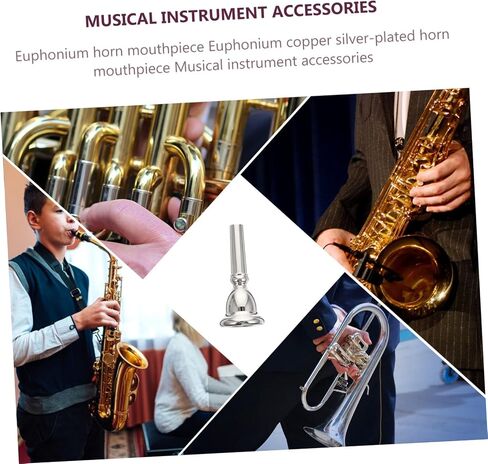 قطعة الفم VANZACK مطلية بالفضة لاستبدال ملحقات آلة الموسيقى Euphonium للمبتدئين in Kuwait