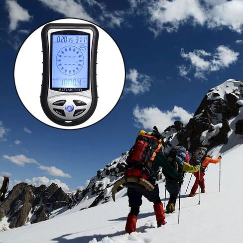 DAGIJIRD Electronic Digital Altimeter 8 in 1 Multifunction LCD Backlight Mini Altimeter Barometer Compass Thermometer Weather Forecast Calendar in Saudi Arabia
