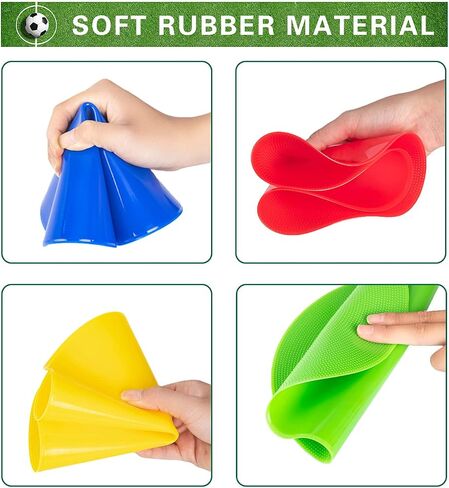 Spot Markers 9 Inch 10 Inch Non Slip Rubber Floor Markers Flat Field Cones Poly Dots for Soccer Basketball Sports Speed Agility Training and Drills in Saudi Arabia