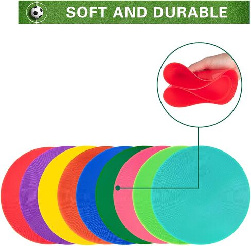 Spot Markers 9 Inch 10 Inch Non Slip Rubber Floor Markers Flat Field Cones Poly Dots for Soccer Basketball Sports Speed Agility Training and Drills in Saudi Arabia