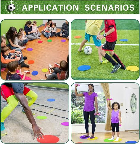 Spot Markers 9 Inch 10 Inch Non Slip Rubber Floor Markers Flat Field Cones Poly Dots for Soccer Basketball Sports Speed Agility Training and Drills in Saudi Arabia