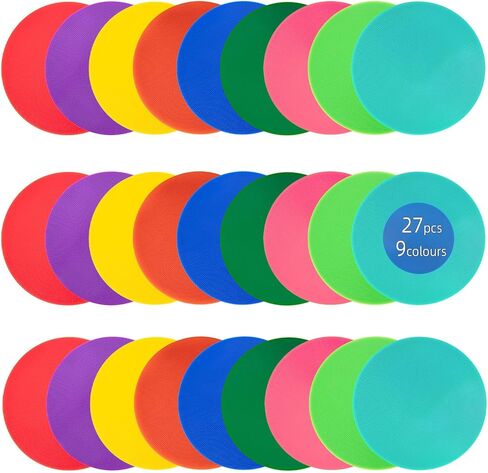 Spot Markers 9 Inch 10 Inch Non Slip Rubber Floor Markers Flat Field Cones Poly Dots for Soccer Basketball Sports Speed Agility Training and Drills in Saudi Arabia
