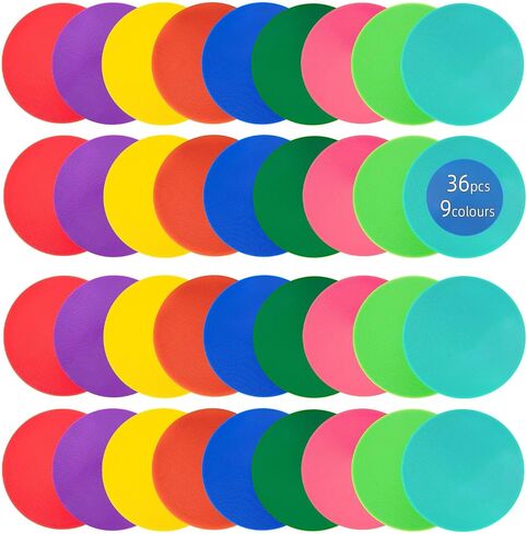 Spot Markers 9 Inch 10 Inch Non Slip Rubber Floor Markers Flat Field Cones Poly Dots for Soccer Basketball Sports Speed Agility Training and Drills in Saudi Arabia