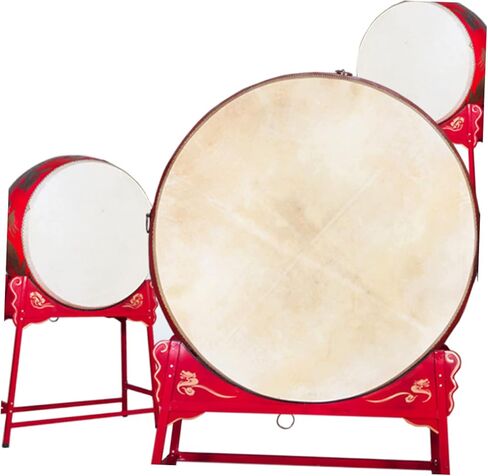 طبل الجلد طبل أفريقي استبدال الجلد أداة ملحق خفيفة الوزن جلد الغنم نمط عشوائي in Kuwait
