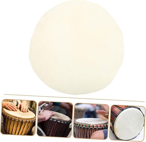 طبل الجلد طبل أفريقي استبدال الجلد أداة ملحق خفيفة الوزن جلد الغنم نمط عشوائي in Kuwait