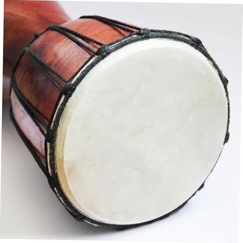 طبل الجلد طبل أفريقي استبدال الجلد أداة ملحق خفيفة الوزن جلد الغنم نمط عشوائي in Kuwait