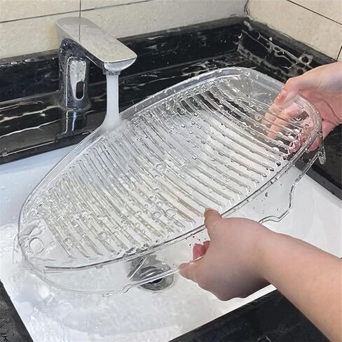 Multifunctional Transparent PET Washboard for Hand Washing Clothes, Ideal for Pants, Towels, Socks - Laundry Sink (Blue) in Saudi Arabia
