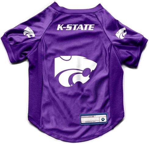 جيرسي Littlearth NCAA Kansas State Wildcats القابل للتمدد للحيوانات الأليفة، لون الفريق، صغير in Kuwait