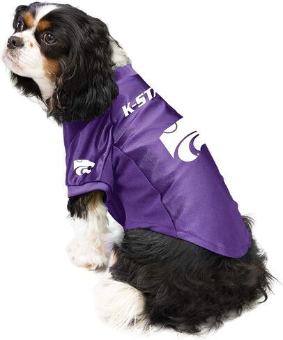 جيرسي Littlearth NCAA Kansas State Wildcats القابل للتمدد للحيوانات الأليفة، لون الفريق، صغير in Kuwait