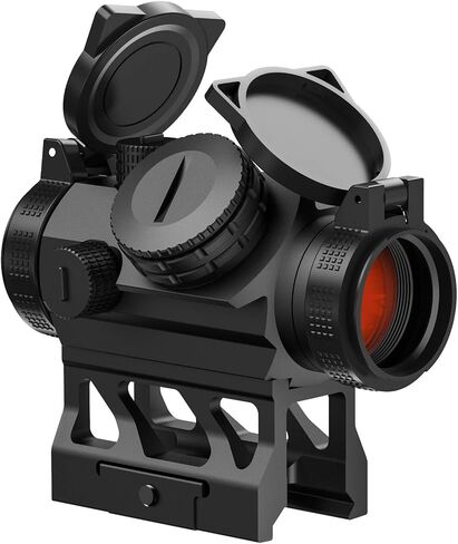 Feyachi 2MOA Red Dot Sight - V30 1x20mm بصريات النقطة الحمراء المدمجة مع Motion Awake Low Profile وحامل الشاهد المشترك المطلق، وأغطية العدسات القابلة للطي وجهاز مضاد للانعكاس in Saudi Arabia