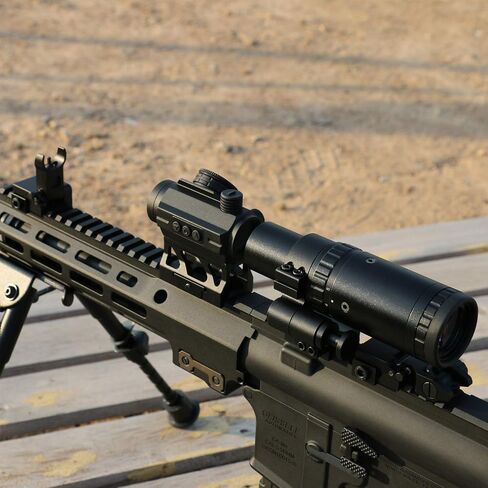 Feyachi 2MOA Red Dot Sight - V30 1x20mm بصريات النقطة الحمراء المدمجة مع Motion Awake Low Profile وحامل الشاهد المشترك المطلق، وأغطية العدسات القابلة للطي وجهاز مضاد للانعكاس in Saudi Arabia