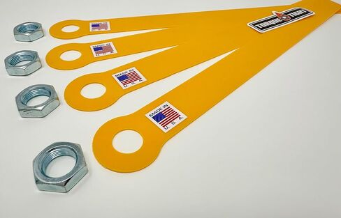 مؤشرات انزلاق عجلة المقطورة مع صواميل M22x1.5 - تنبيه مرئي لقفل الفرامل للمقطورات التجارية - صنع في الولايات المتحدة الأمريكية - 4 عبوات in Kuwait