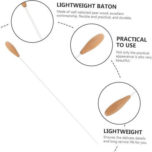 Yardwe Performance Durable Pear Conducting Stick for Music Concerts Lightweight and Comfortable Grip for Orchestra Conductors Superb Craftsmanship in Saudi Arabia