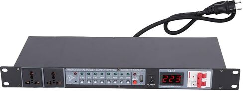 Yunseity Power Sequencer, 10 Channel Power Sequence Controller with Digital Voltage Display for Stage Amplifier Speaker High Power Equipment (US Plug) in Saudi Arabia