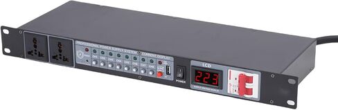 Pomya Power Sequencer, Professional 10 Channel Power Sequence Controller with Digital Voltage Display, Delay Switch, for for Stage Amplifier Speaker (US Plug) in Saudi Arabia