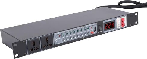 Dpofirs 10 Channel Power Sequencer, Power Conditioner with Delay Switch, Digital Voltage Display, Suitable for Home Theater Stage, Studio Use (US Plug) in Saudi Arabia