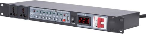 Dpofirs 10 Channel Power Sequencer, Power Conditioner with Delay Switch, Digital Voltage Display, Suitable for Home Theater Stage, Studio Use (US Plug) in Saudi Arabia