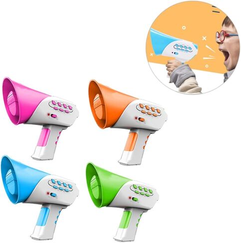 لعبة مكبر الصوت مغير الصوت متعدد القنوات من هاناباس مع تأثيرات صوتية فريدة وإيقاعات DIY مكبر صوت محمول للأولاد والبنات معدلات صوت مبتكرة للحفلات والمرح in Saudi Arabia
