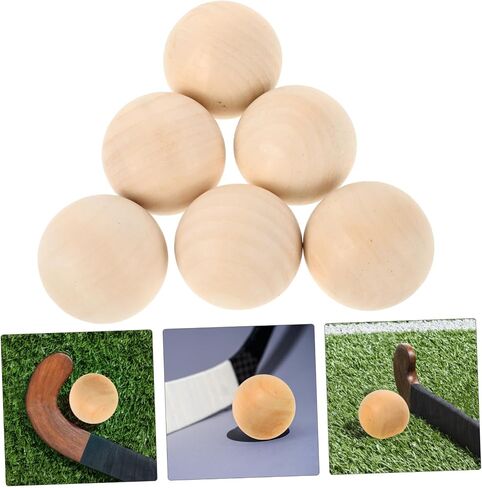 Toyvian 15Pc Hardwood Swedish Stickhandling Balls Durable Floorball Training Equipment for Enhanced Skills and Coordination Hockey in Saudi Arabia