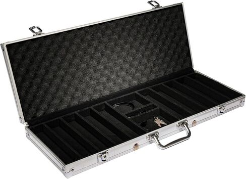 علبة رقائق بوكر مونت كارلو من الأكريليك مكونة من 1000 قطعة - مجموعة مركبة من الطين الثقيل بوزن 13.5 جرام - رقائق كازينو لتكساس هولدم والبلاك جاك - ملحقات ألعاب الرهان in Kuwait