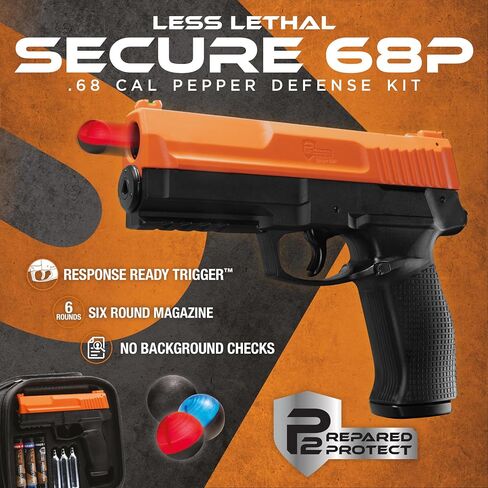 P2P Secure 68P .68 Cal CO2-Powered 6-Shot Launcher Starter Kit — Less-Lethal Personal Defense in Saudi Arabia