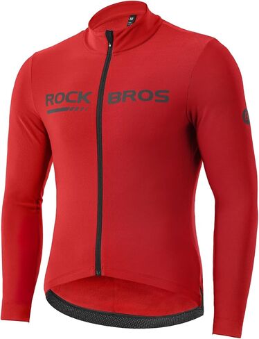 سترة ROCKBROS الشتوية لركوب الدراجات للرجال من الصوف الحراري سترات ركوب الدراجات مقاومة للرياح والطقس البارد وقابلة للتنفس in Saudi Arabia