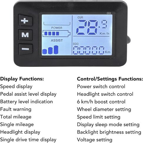 لوحة عرض LCD للدراجة الكهربائية مع موصل 5 دبابيس، عداد سرعة سكوتر كهربائي للدراجات والدراجات البخارية in Saudi Arabia