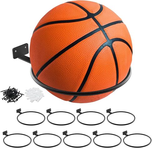 Basketball Holder Wall Mount Soccer Display Rack Metal Universal Ball Display Rack Stand for Basketball Football Volleyball in Saudi Arabia