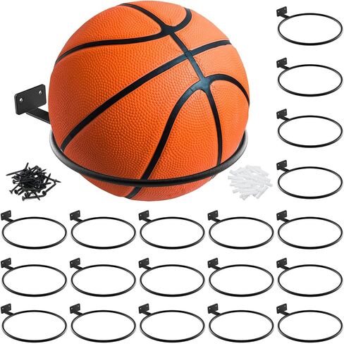 Basketball Holder Wall Mount Soccer Display Rack Metal Universal Ball Display Rack Stand for Basketball Football Volleyball in Saudi Arabia