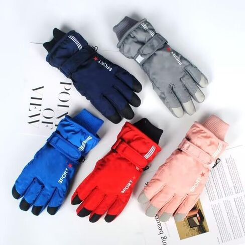 IZUS Water-Repellent Snow-Ski-Mittens for Kids Winter-Outdoor-Sports Warm-Windproof Skiing-Gloves Boy-Girls 5-10 Years in Saudi Arabia