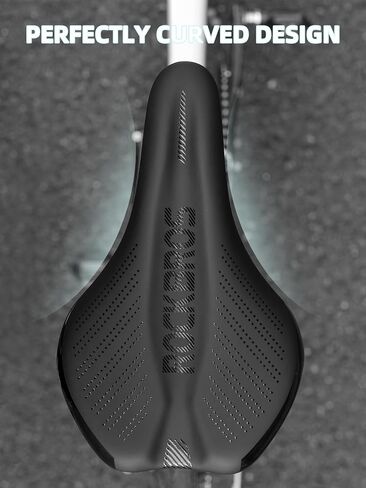 ROCKBROS Comfortable Bike Seat Cushion Made of Thick, High-Density Memory Foam for Men Women Waterproof High Carbon Steel Bike Seat Fit for Mountain Road Bike with Dense Anti-Slip Reflective Dots in Saudi Arabia