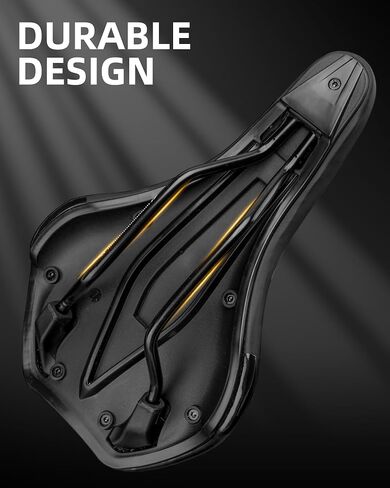 ROCKBROS Comfortable Bike Seat Cushion Made of Thick, High-Density Memory Foam for Men Women Waterproof High Carbon Steel Bike Seat Fit for Mountain Road Bike with Dense Anti-Slip Reflective Dots in Saudi Arabia