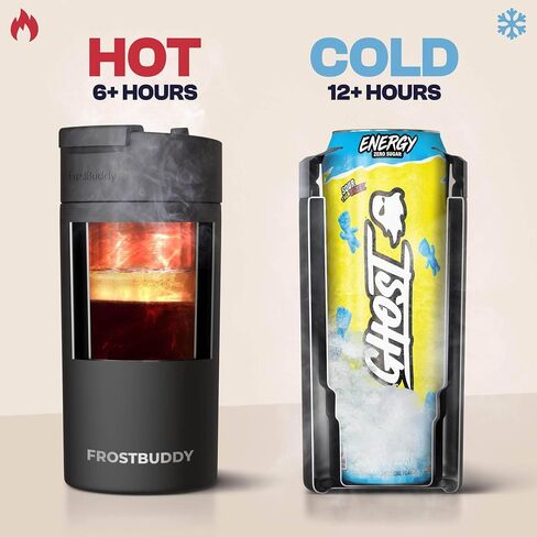 مبرد العلب العالمي من Frost Buddy - يناسب الجميع - مبرد علب من الفولاذ المقاوم للصدأ لعلب وزجاجات عادية أو رفيعة سعة 12 أونصة و16 أونصة - من الفولاذ المقاوم للصدأ (فيلادلفيا فيليز) in Kuwait