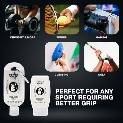 باور بيست، طباشير سائل شفاف، معزز للقبضة غير اللاصقة، الأيدي الجافة، طباشير سائل شفاف، محلول مضاد للانزلاق، قبضة جافة للتنس والجولف والرقص على العمود والألعاب وجميع الرياضات in Kuwait